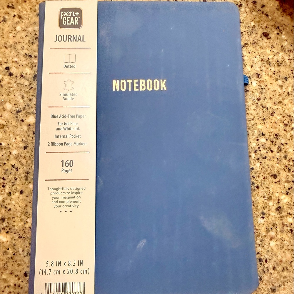 📘✨ Pen+Gear Blue Dot Grid Journal with Navy Pages ✨📘
